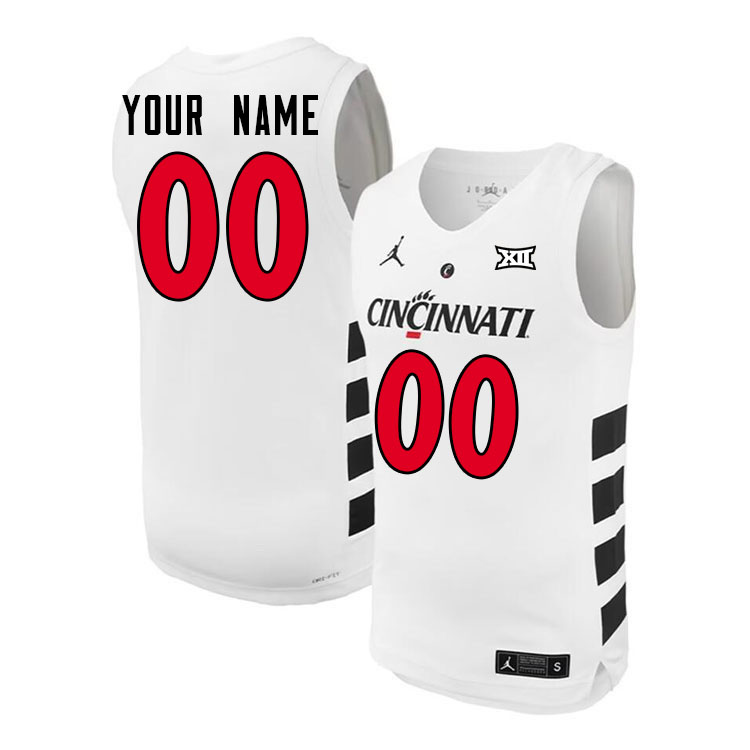 Custom Cincinnati Bearcats Name And Number College Basketball Jersey-White